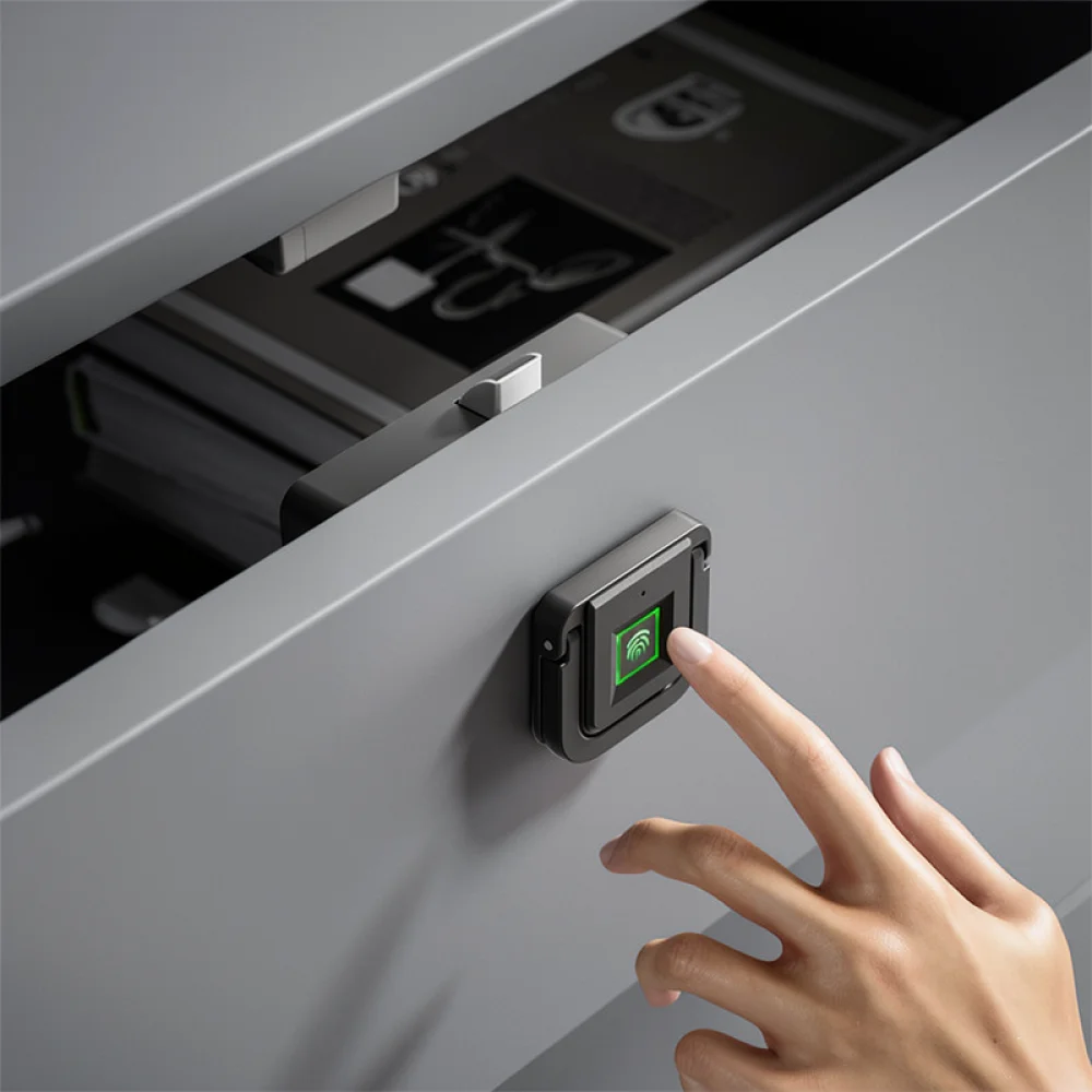 Biometric Smart Drawer Lock Keyless Cabinet Security Protection For Office File Desk Storage Furniture Modern Fingerprint