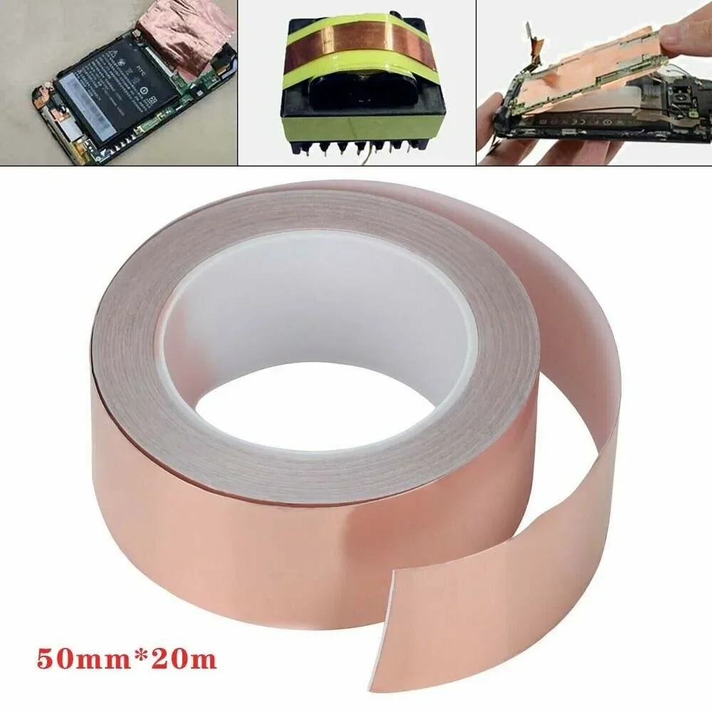 Fashion Copper Foil Tape High Temperature Resistant Self-adhesive Pure Copper Foil Paper Copper Foil Shielding