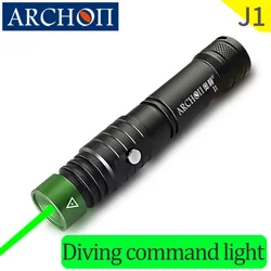 J1 diving green beam flashlight Green baam diving command light Underwater 100m diving torch Dive instructor diving command lamp