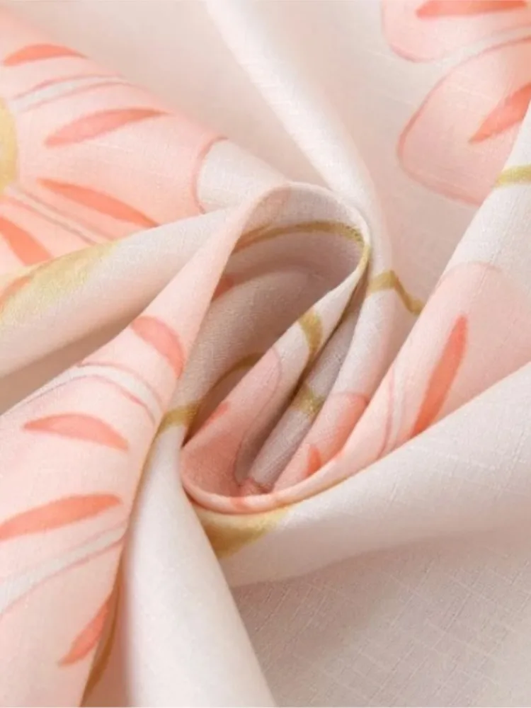 Mini robe élégante à imprimé Floral pour femmes, rose Y2K, sans manches, col rond, ample, ligne a, mode vacances, robe courte, été