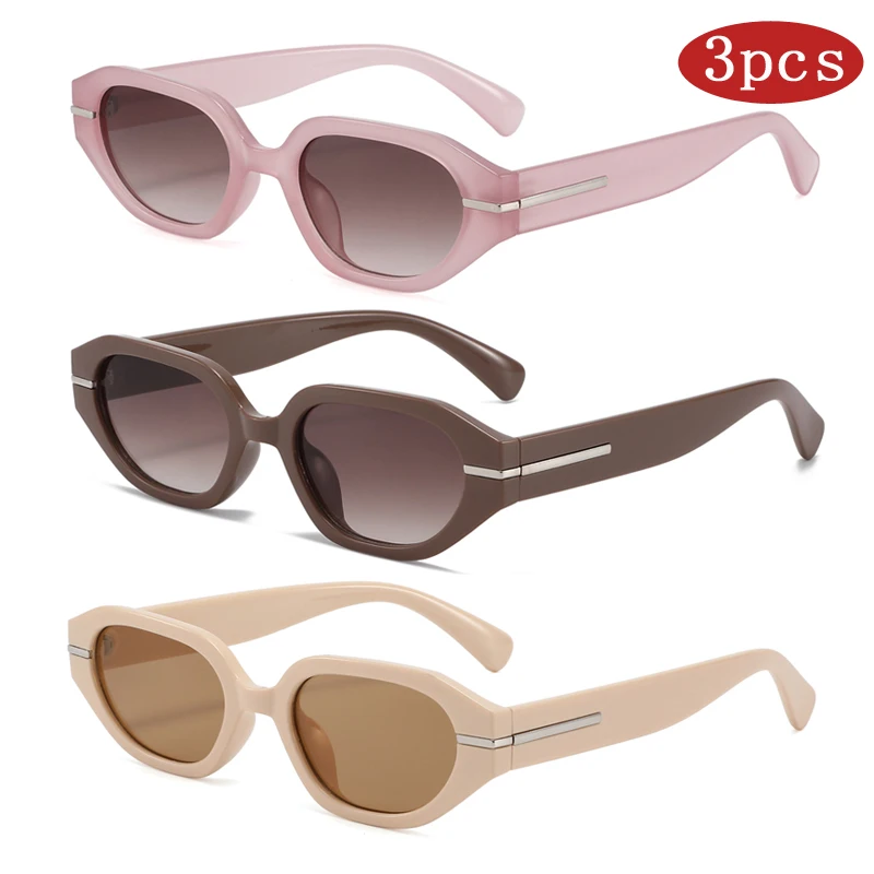 

1/3pcs Square Thick Frame Sunglasses Women Colorful Retro Polygon Outdoor Sport Sunglasses Men Driving Wide Leg Glasses UV400