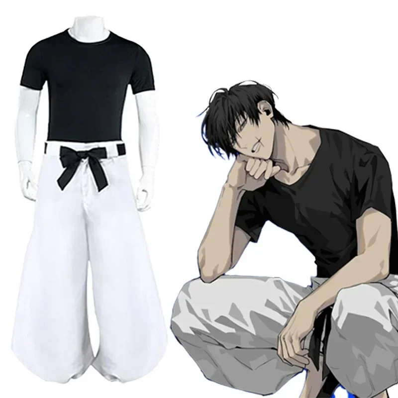 Anime Cosplay Kostüm Dehnbares Oberteil und Hose Outfit Erwachsene Unisex Kurzarm-Oberteil und Hosenanzug Halloween-Uniform