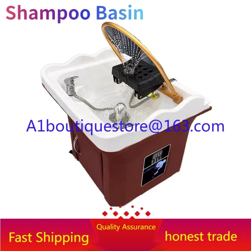 Mobile bedside grafting beauty shop shampoo bedside treatment fumigation basin constant temperature heating water circulation