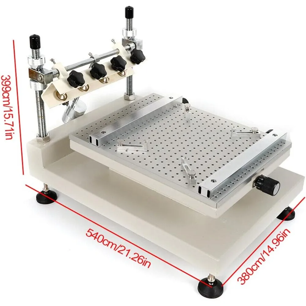 3040 Solder Paste Printer, Manual SMT PCB Stencil Printer,Adjustable Height, High Precision 11.8x15.7in Screen Printing Machine