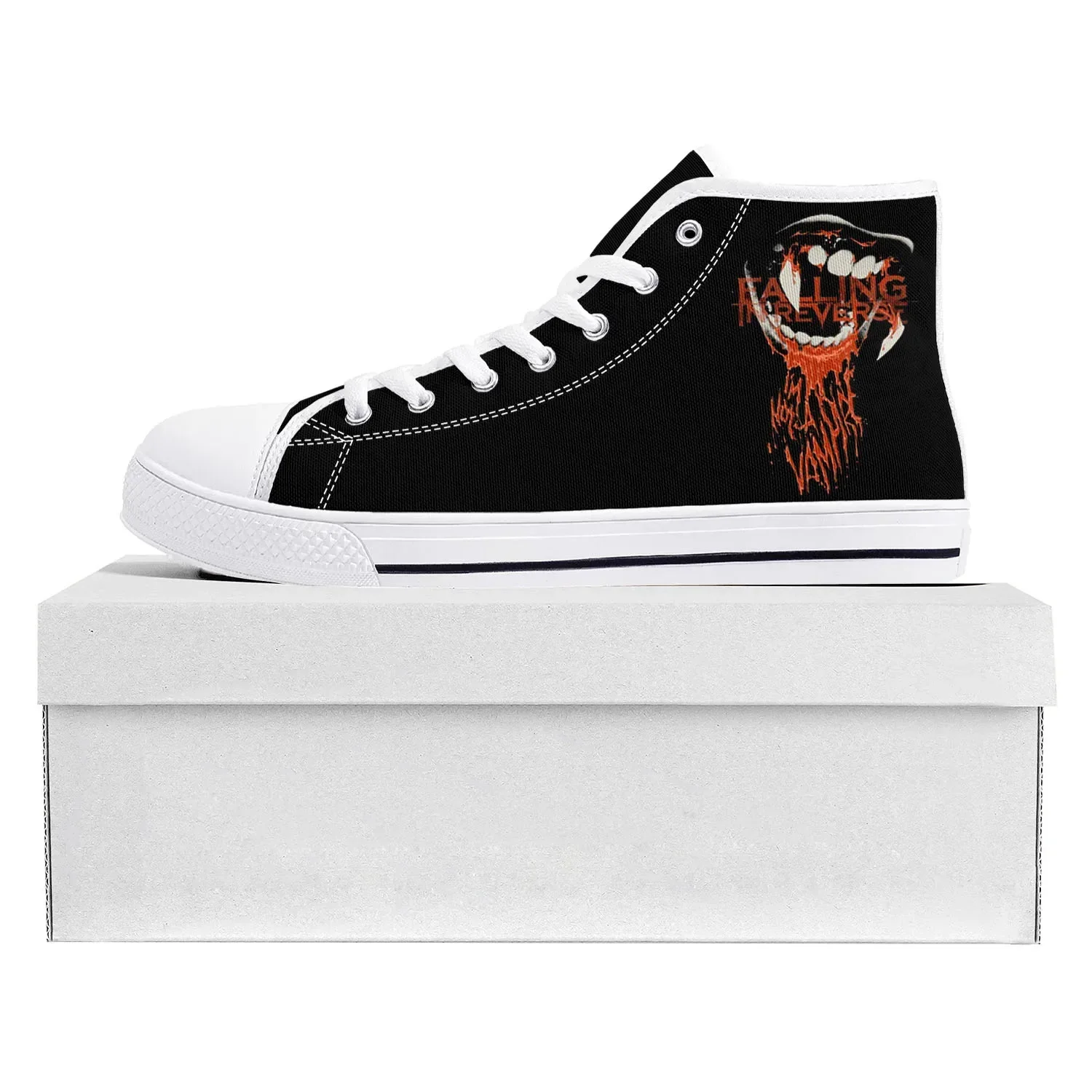 Falling In Reverse punk rock band High Top High Quality Sneakers Mens Womens Teenager Canvas Sneaker Couple Shoe Custom Shoe