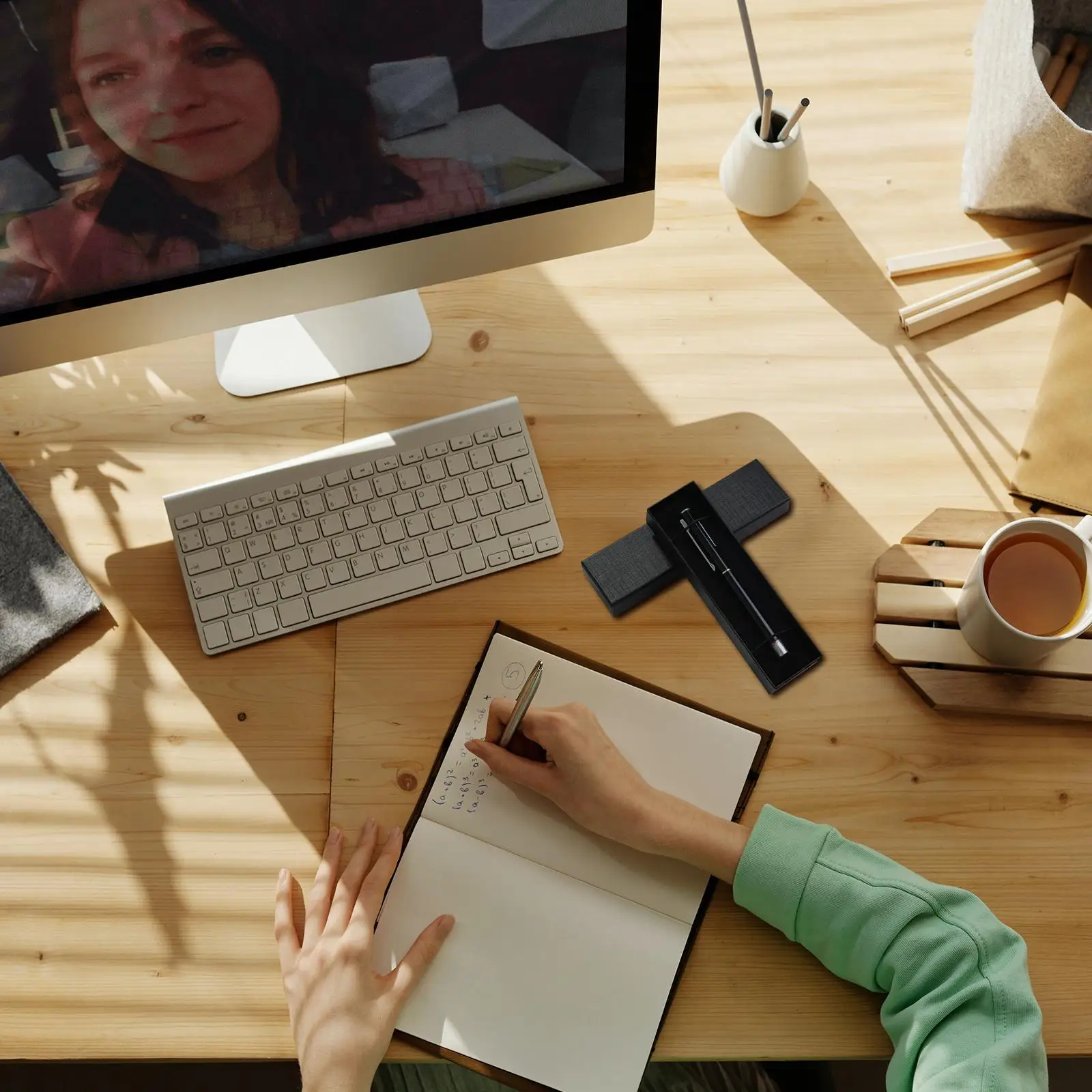 5 Pcs Stationery Gift Box Paper Material Safe Protective Pen Case Student Cardboard Container Bookmarks Storage Box High