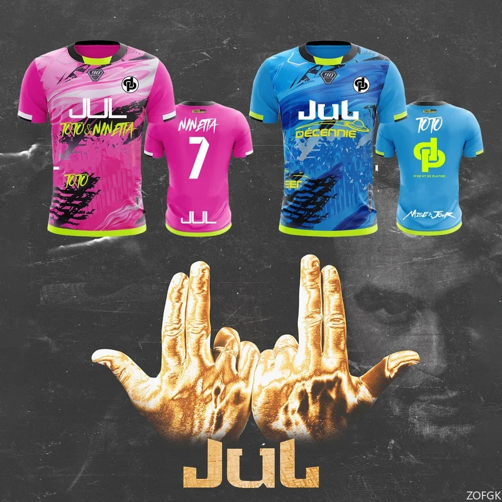 Nouveau Maillot JUL T-shirt été jeunesse respirant et à séchage rapide entraînement Football chemises unisexe maillots de sport