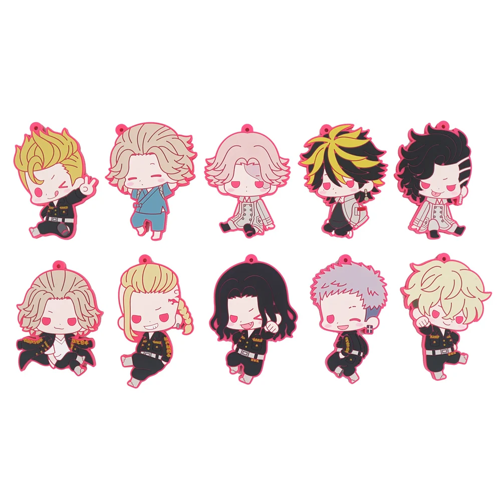 Tokyo Revengers Anime Sano Manjirou Ryuuguuji Ken Baji Keisuke Tachibana Hinata Mitsuya Takashi Rubber Keychain