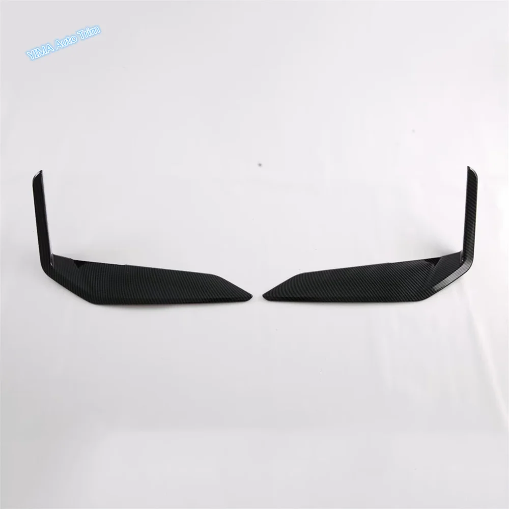 Black /Carbon Fiber Auto Front Rear Bumper Corner Strip Fog Eyebrow Eyelid Cover Trim For BMW X1 U11 2023 2024 2025 Accessories