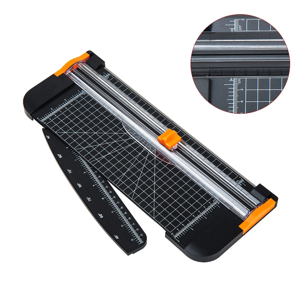 A4 용지 재단기, 접이식 자 포함 안전 보호 케이스, 공예 및 사무용, 45-90도 각도 절단 가능
