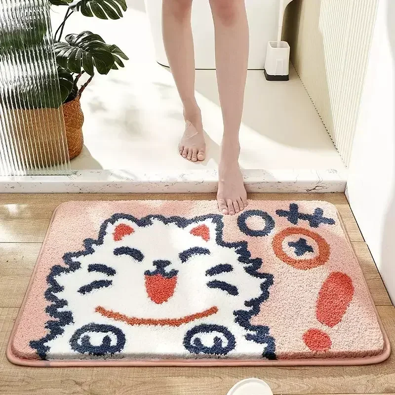 

2024 Room Bathroom Cute Bathroom Plush Carpet Kitchen Living rugs for bedroom