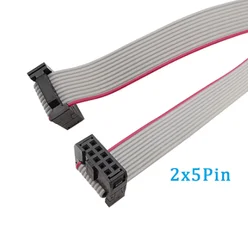 200Pcs 2.54mm Pitch JTAG ISP Gray Flat Ribbon Data Cable FC 10Pin 15CM