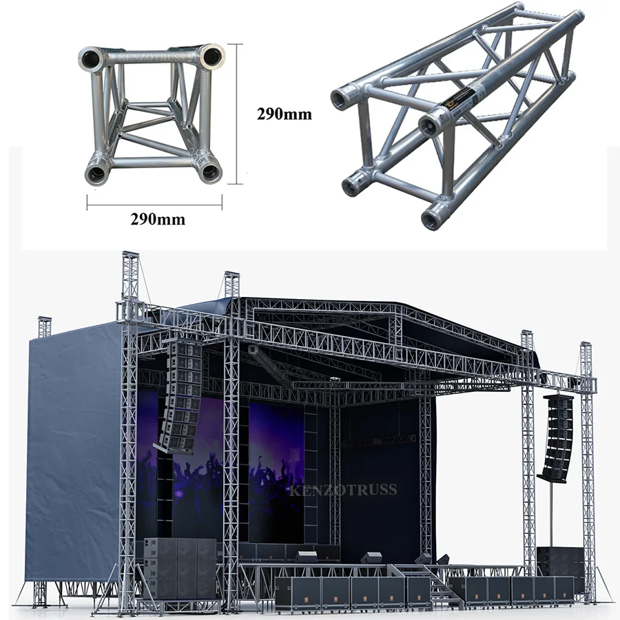 aluminium display heavy truss outdoor and indoor stand global dj light round stage lighting truss 390MM