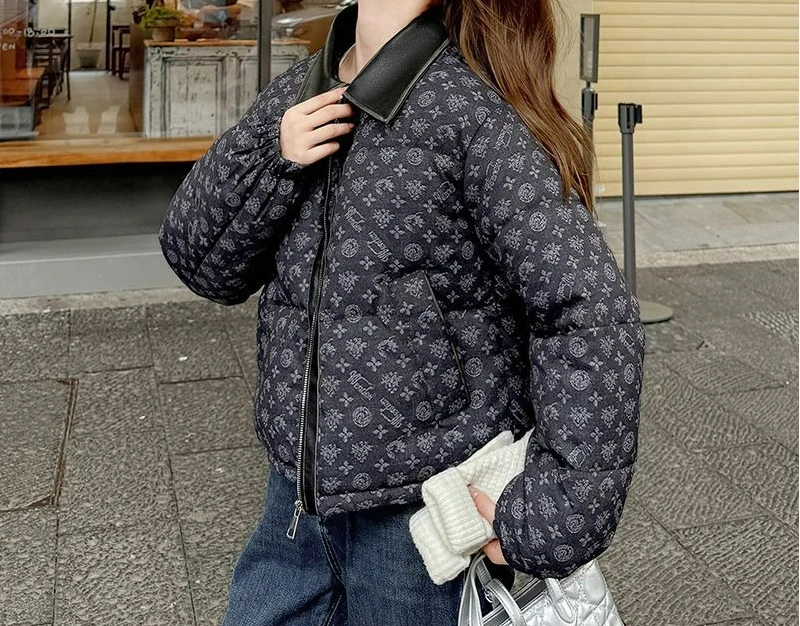 2025年新作 レディース ショート丈 スタンドカラー 中綿入り 冬用 ゆったり 中綿ジャケット