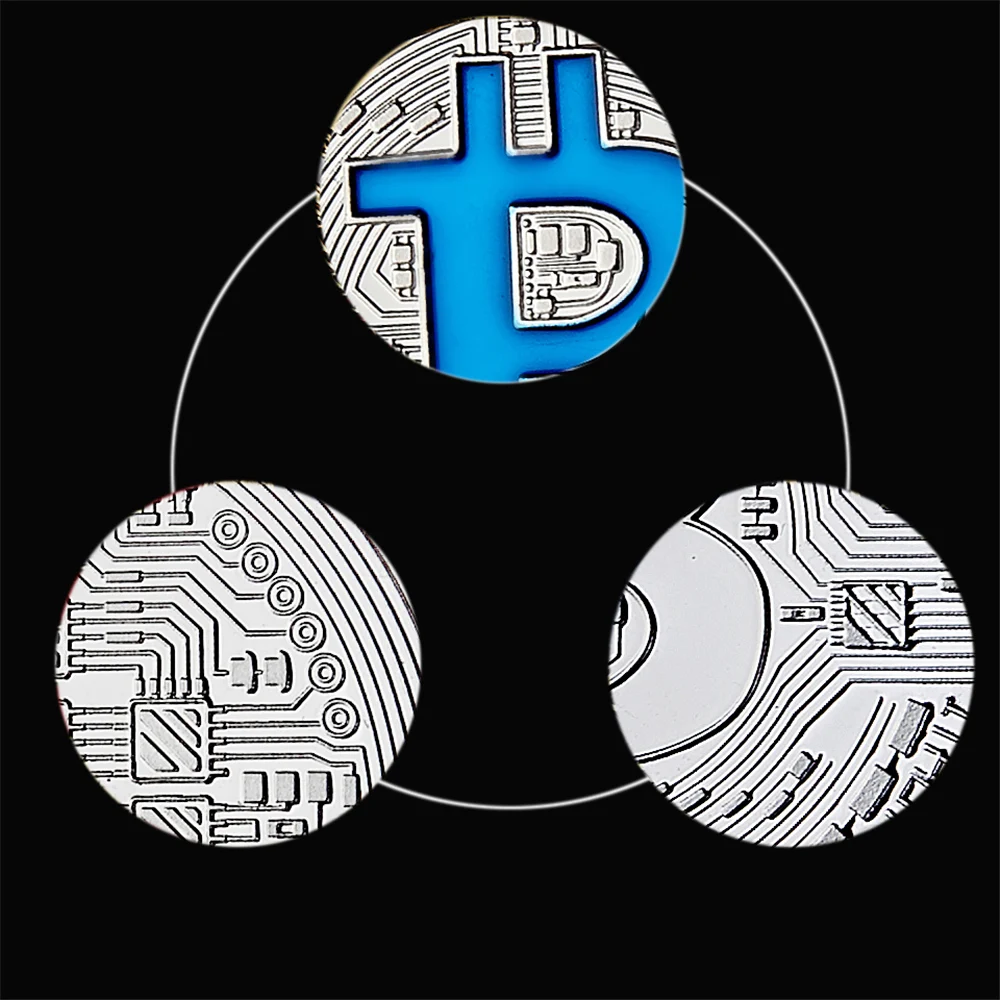 Bitcoin Collectible Coin Silver Plated Physical Casascius Bit BTC Commemorative Coins