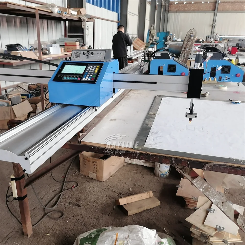 Small CNC plasma cutting machine Portable flame cutting equipment F2100B 2-axis control system Processing stroke 1.5M×3-6M