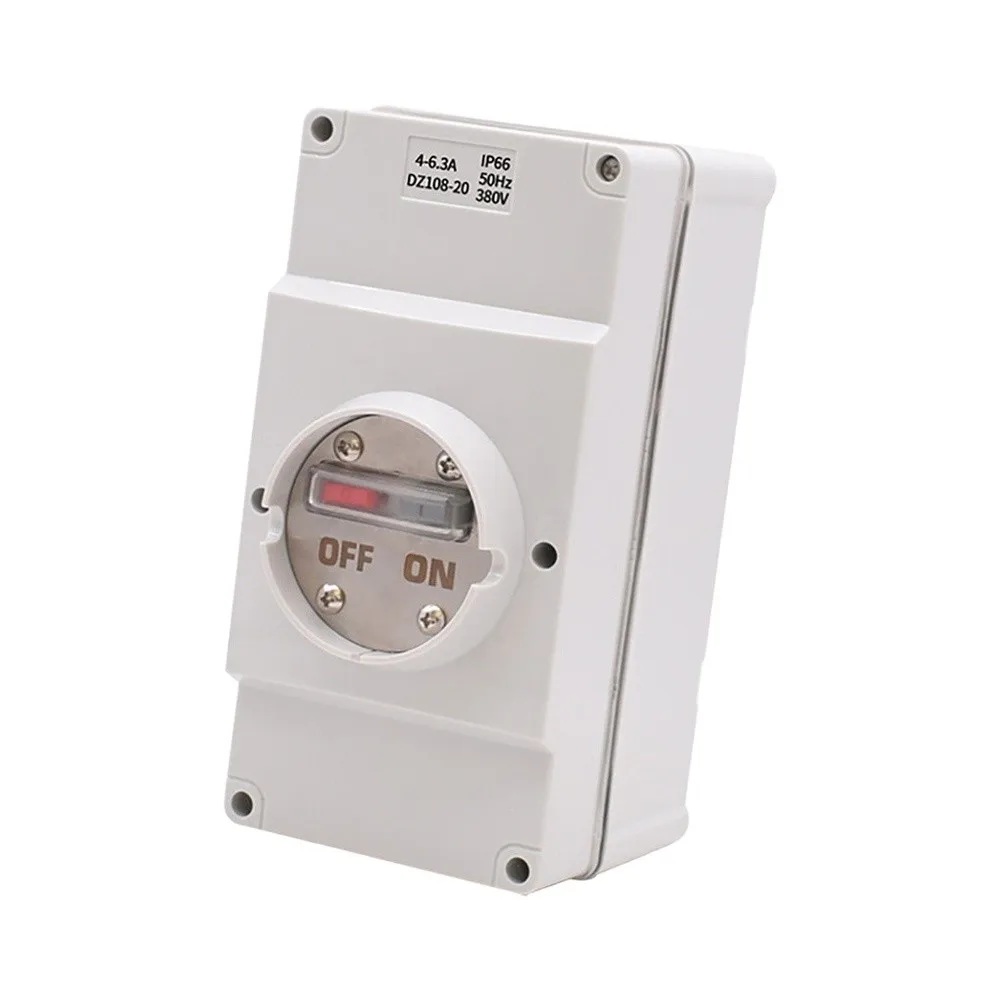 Waterproof Enclosure for 3-Pole For circuit Breaker Supporting Three-Phase Motor Protection with AC380V and ABS Construction