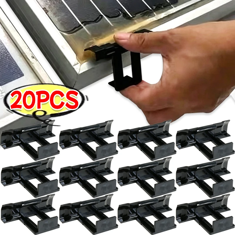 30/2Pcs Solar Panel Drainage Clips Photovoltaic Modules Cleaning Water Drain Clips Auto Remove Stagnant Water Clamp 30-40mm
