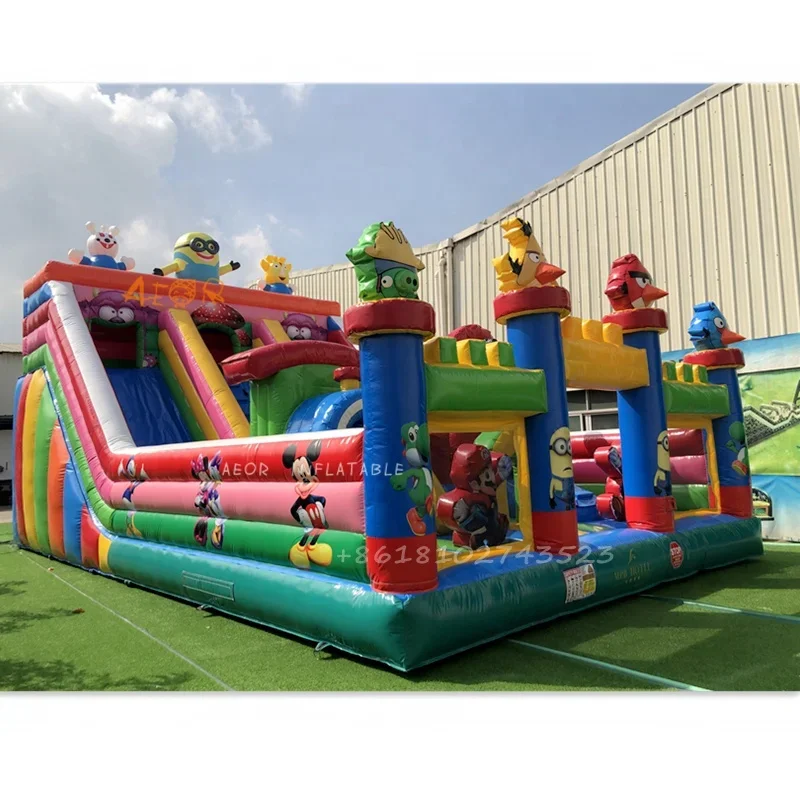 Inflatable Fun City Jungle Children Indoor Outdoor Inflatable Bouncy Castle Amusement Park Inflatable Playground Jumping Castle