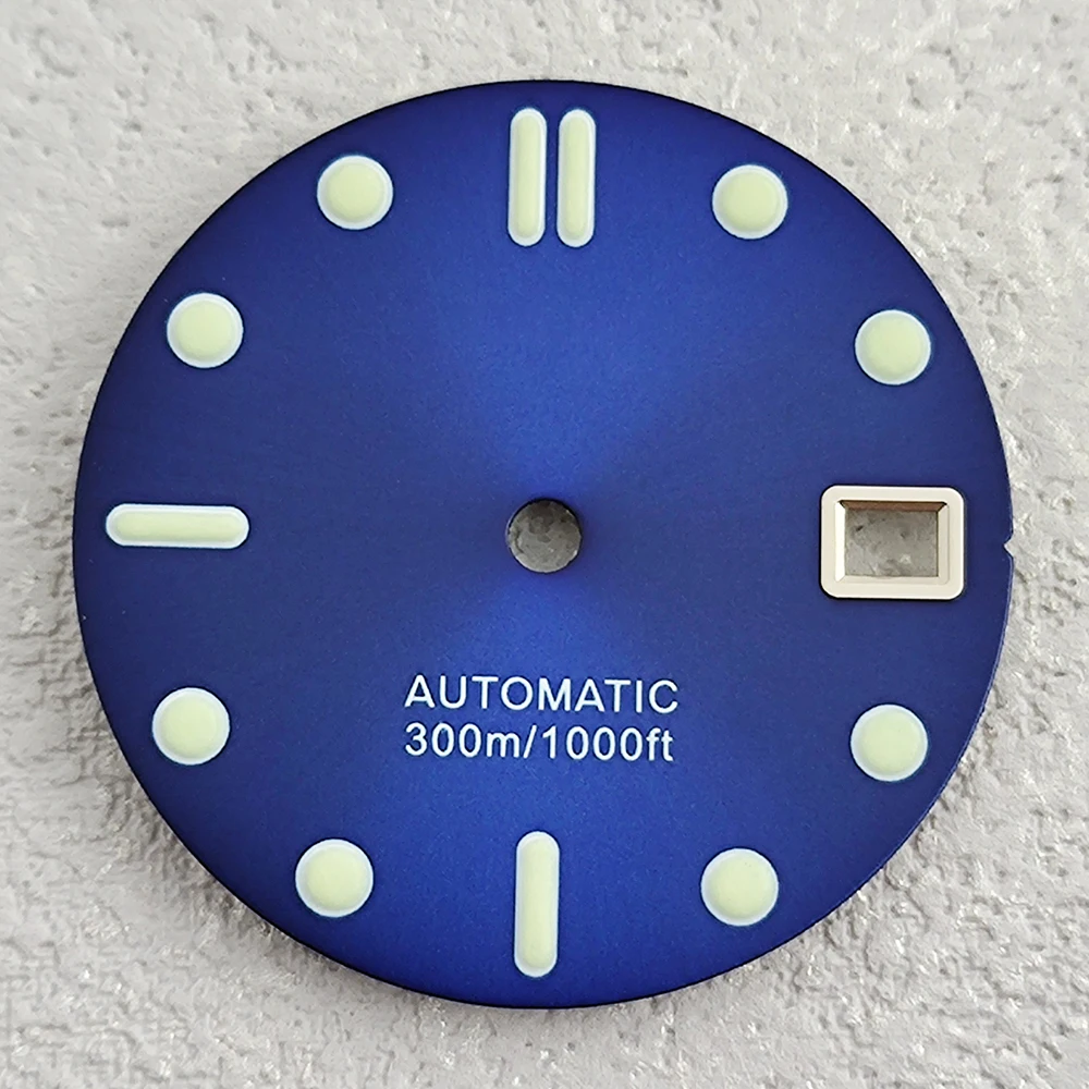 Quadrante NH35 da 28,5 mm Quadrante luminoso super verde per movimento NH35/NH36 Quadranti modificati Orologi di ricambio Accessori