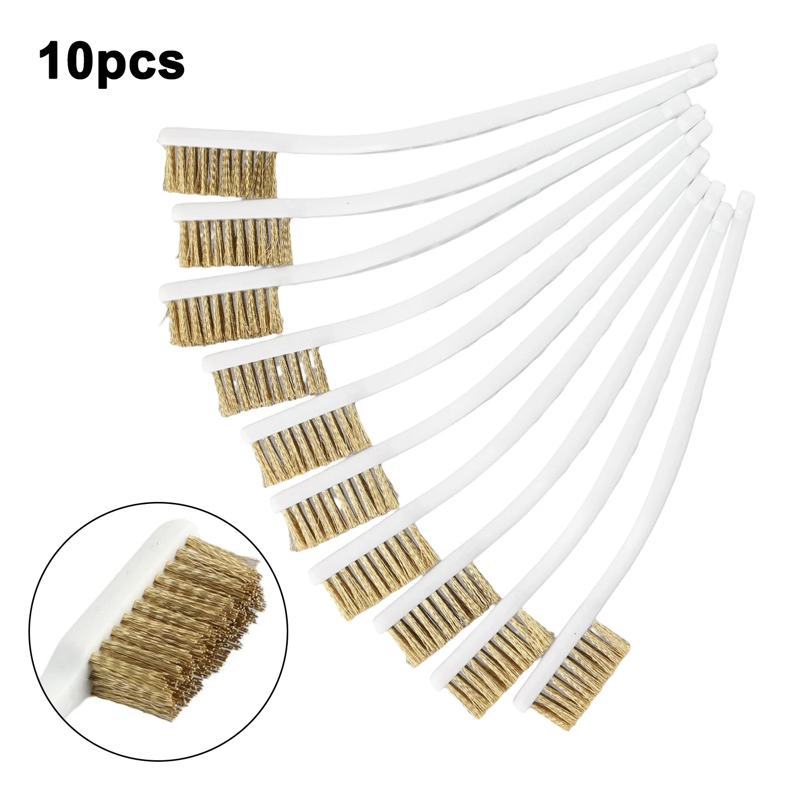 Exceptional 10Pcs Brass Wire Brush Set Instrumental in Industrial Cleaning Dirt Removal and BBQ Decontamination