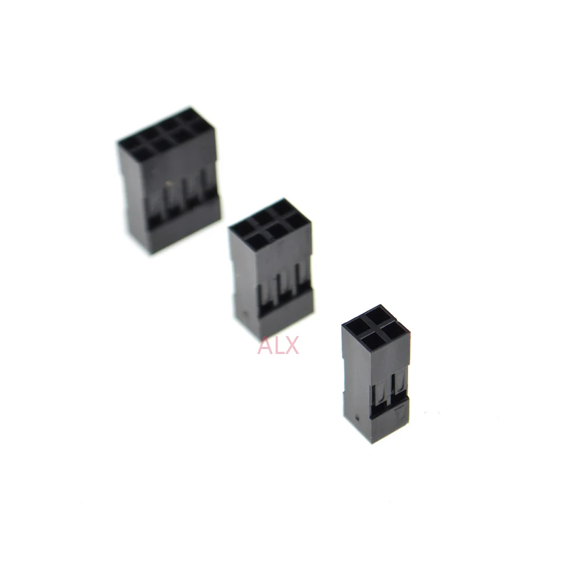 20PCS double row dupont header connector 2.54MM pitch male female JUMPER cable wire plug Housing 2*2/3/4/5/6/7/8/9/10 pin