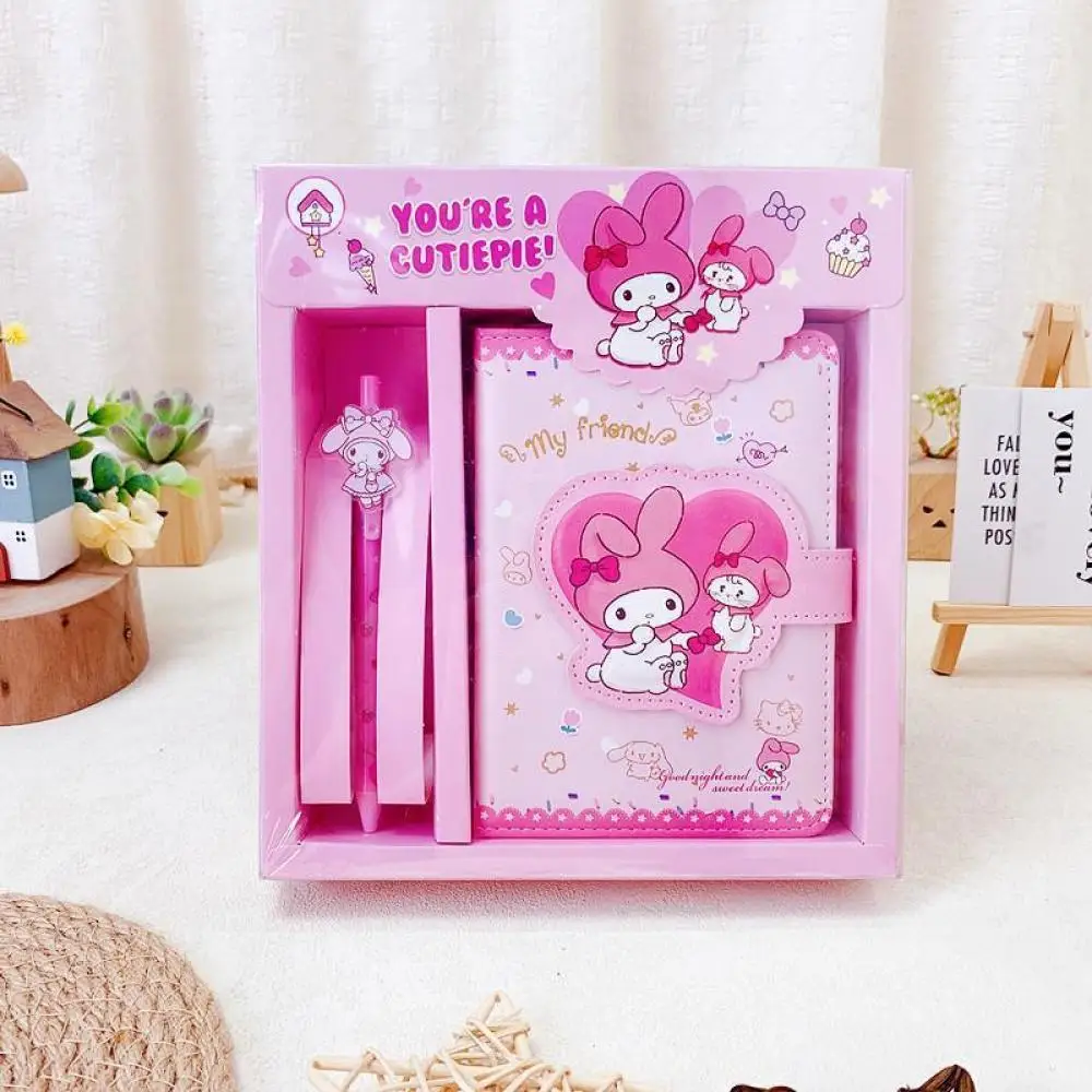 かわいいシナモロールキッズハンドブックセットサンリオアニメマイメロディおもちゃギフトボックス漫画ノートブックペン文具女子学生ギフト