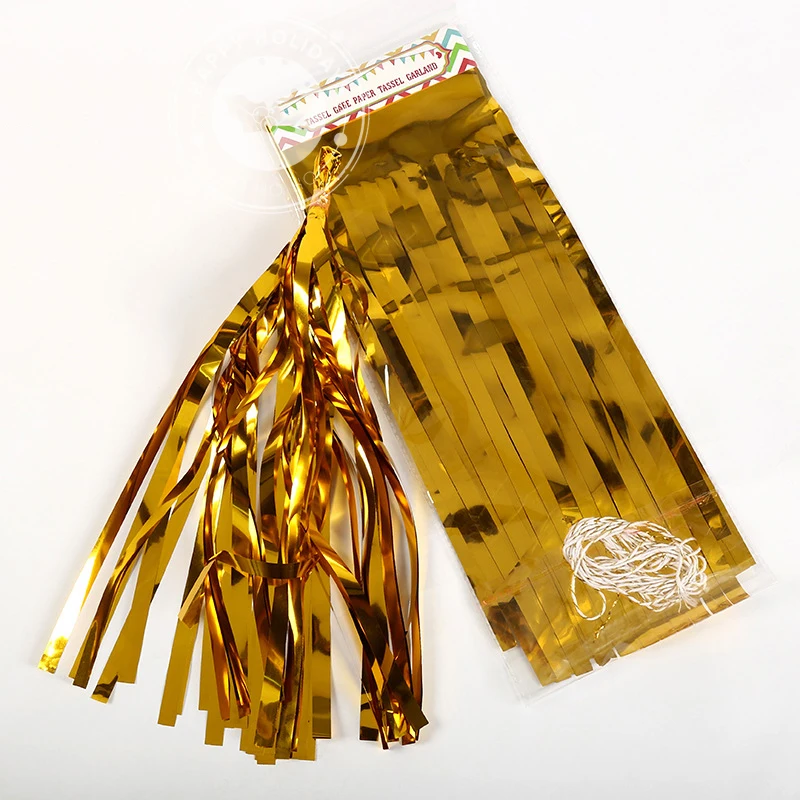 

New Gold Aluminum Foil Tassel Flower Decoration Birthday Party Decor Balloon Bobo Ball Accessories Wedding Celebration Layout
