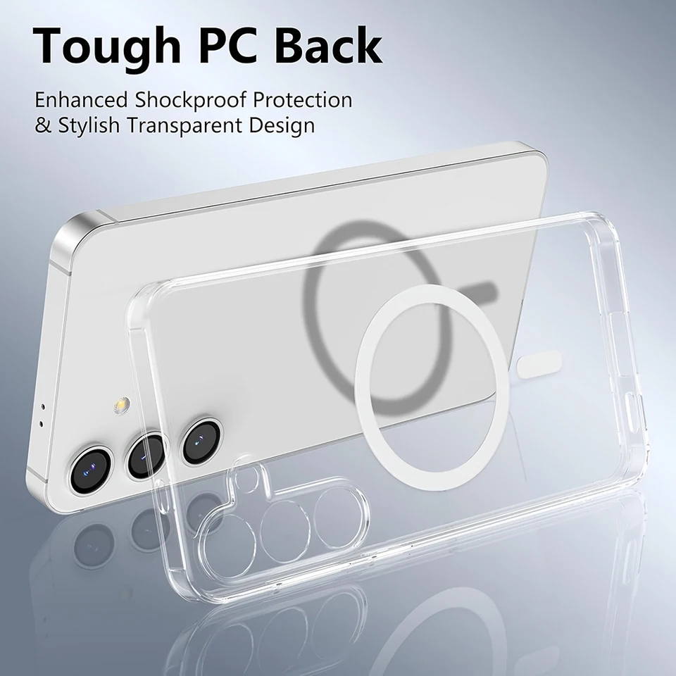 Funda magnética transparente original para Samsung Galaxy S26 S25 S24 Ultra Plus, compatible con MagSafe 2