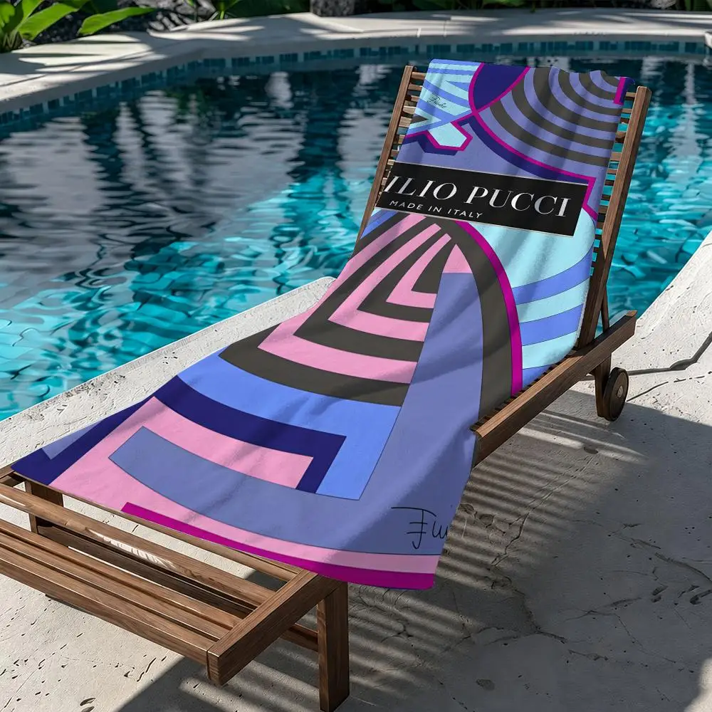 E-Emilio Pucci Towel Beach Towel Quick Dry Absorbent Bath Towel For Swimming Gym Camping Outdoor Sunbathing