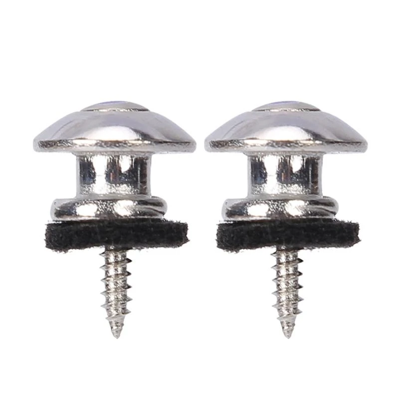 K0EF 2 Pcs Guitar Strap Lock Buttons Metal End Pins Security Straplocks Belt Buckle Retainer System for Guitar Bass Ukulele