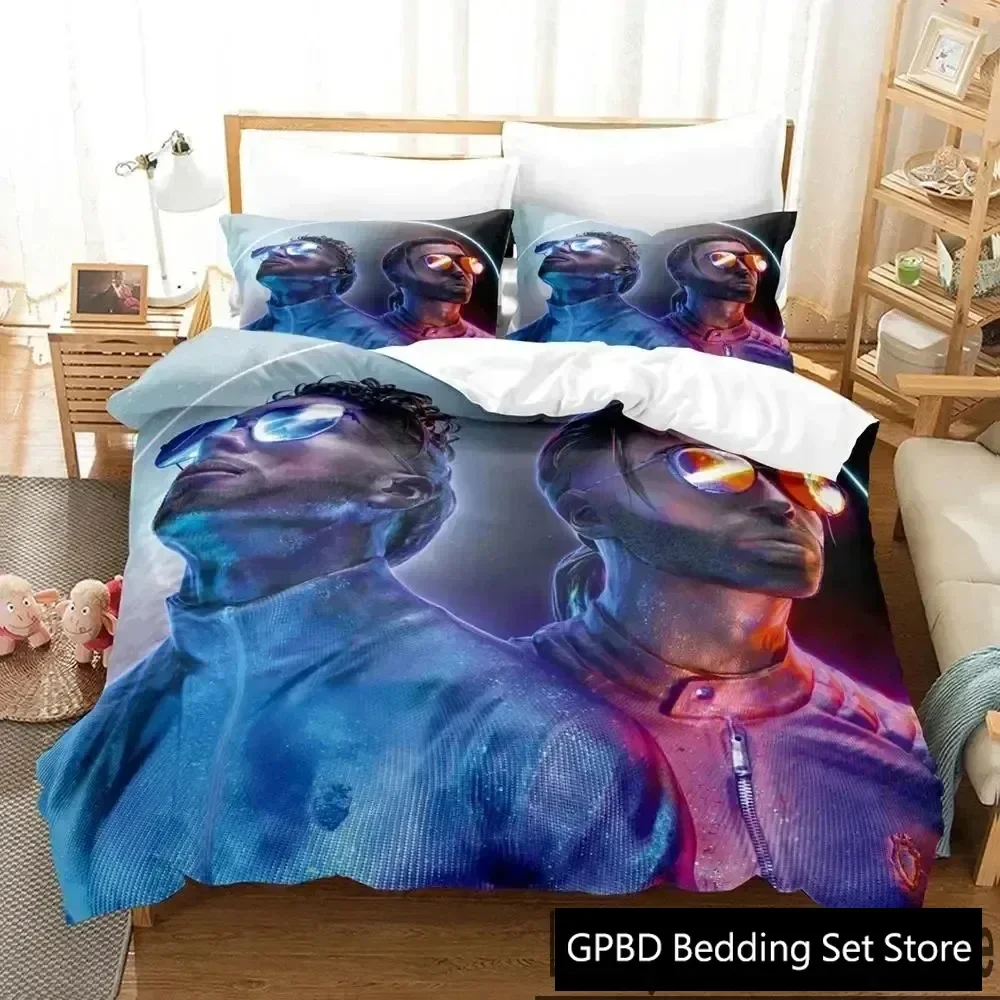 3D Print PNL Rap Duo Bedding Set Boys Girls Twin Queen King Size Duvet Cover Pillowcase Bed boys Adult Home Textileextile