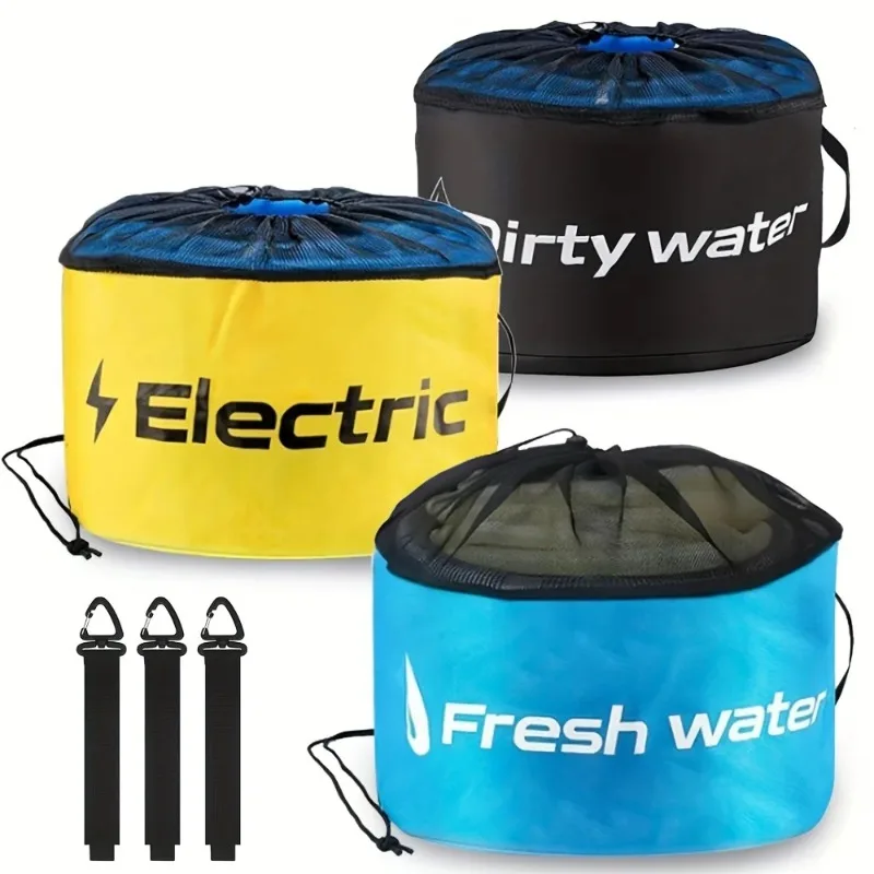 

Водонепроницаемая сумка для шланга для автодома. Набор из трех частей для хранения шлангов. Водонепроницаемая и дышащая. Складная и удобная для переноски.