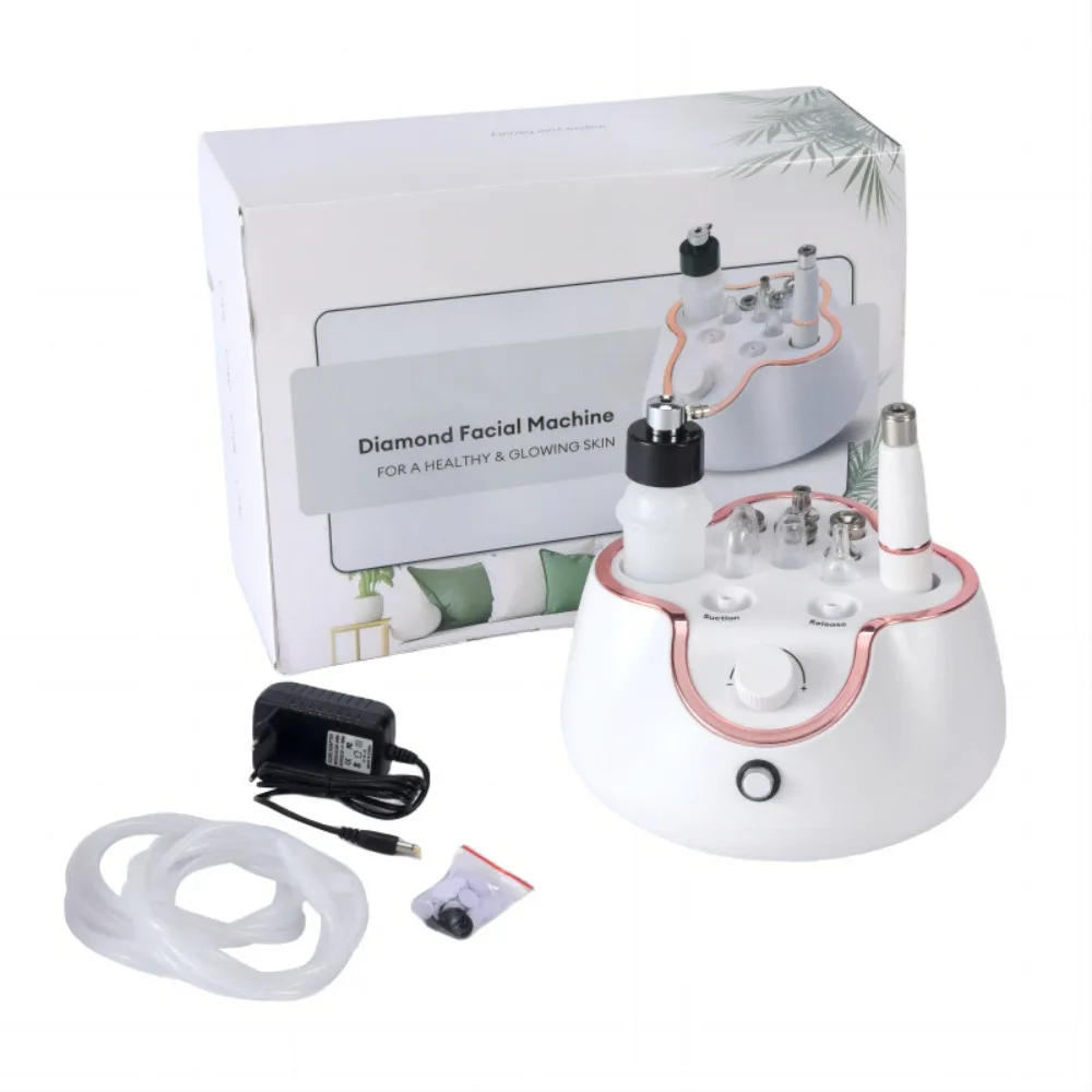 3-in-1 Diamond Microdermabrasion Skin Smoothing Machine with Blackhead Suction and Hydration Beauty Device