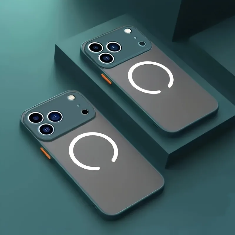 

Translucent Magnetic Armor Phone Case For iPhone 17 Pro Max,17 Pro, 17 Case For Magsafe Magnetic Wireless Charging Cover