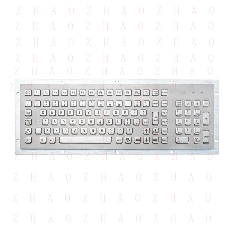 L+ for Industrial Metal Kiosk Full Size Computer Keyboard with Numeric Keypad