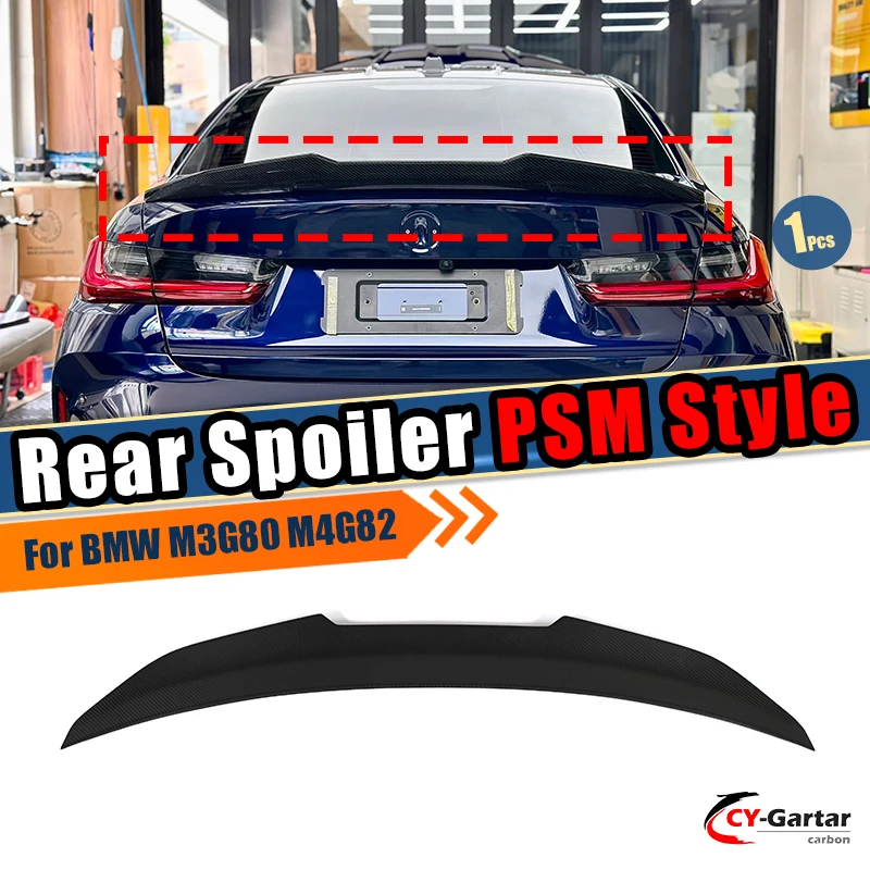 

Carbon Fiber For BMW G20 G22 G80M3 G82M4 Coupe 2021-2026 Duckbill Kit PSM Style Rear Trunk Spoiler Tail Wing Lip Car Accessories
