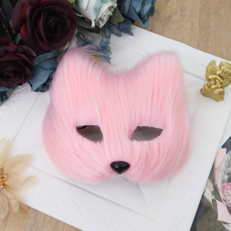 Masque Sexy pour femmes, fournitures de Cosplay de chat, spectacle de fête de danse, masque de renard, décoration de visage d'animal de Couple, accessoires pour les yeux