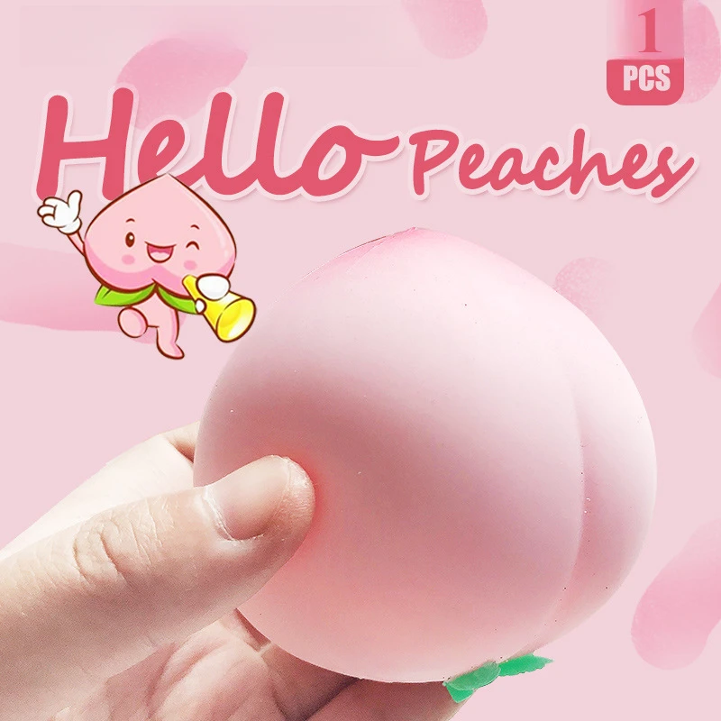 1PC Decompressie Water Perzik Creatieve Knijpen Ontluchting Bal Nieuwe Eigenaardige Prank kinderen Stress Relief Speelgoed Knijpen Tool