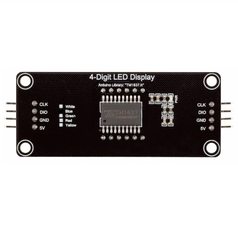 Tech TM1637-Écran d'affichage LED, 0.56 pouces, lecteur IC, 4 chiffres, 7 segments, indicateur d'horloge, tube rouge, bleu, vert, jaune, blanc