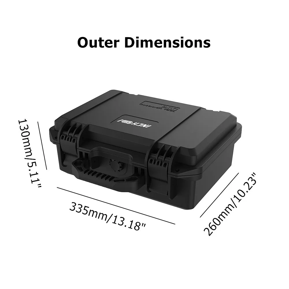 IP67 Waterproof Plastic Case Internal 300x200x120mm With Foam Tool Case Hand-held Hard Case Carry Outdoor Protective Tool Box