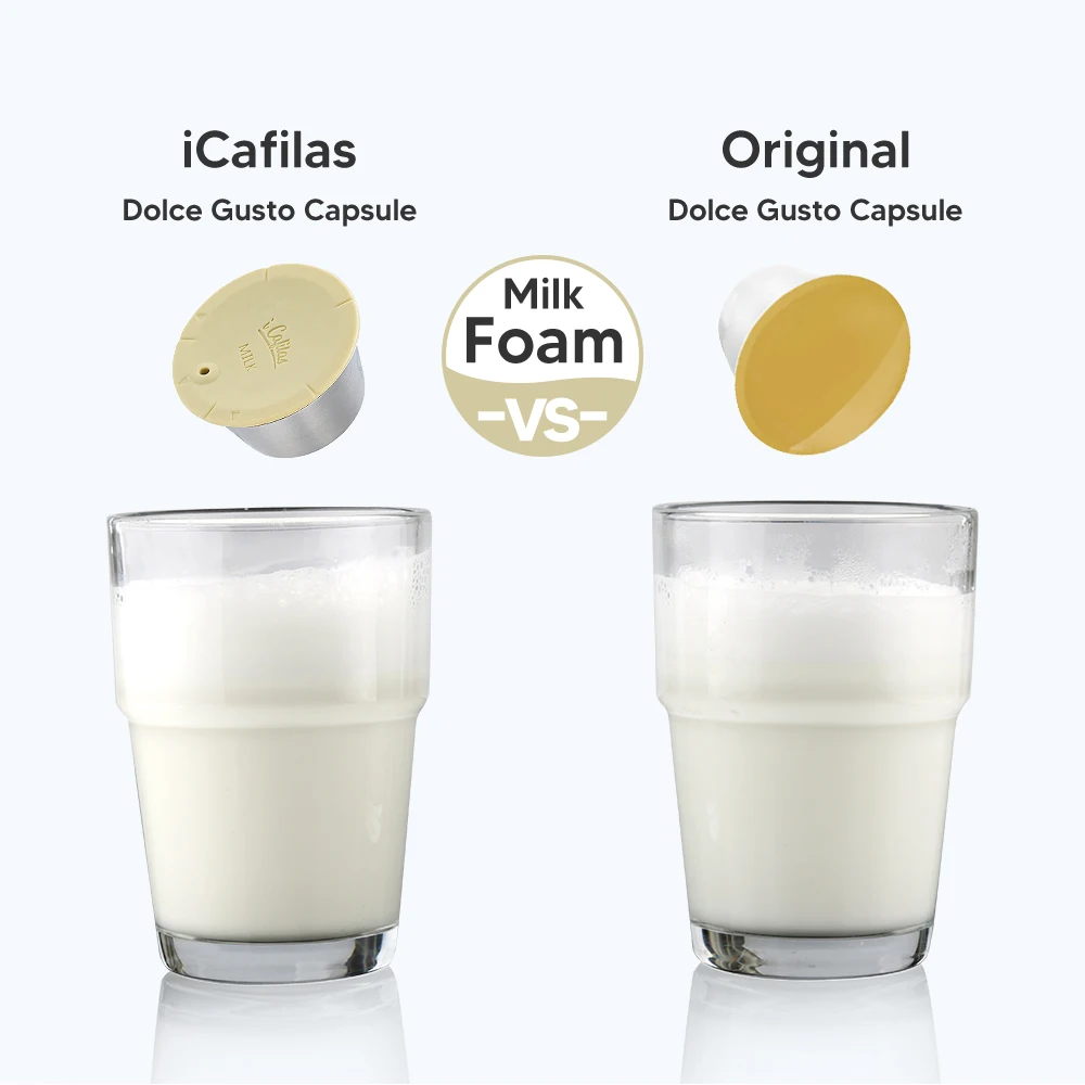 icafilas Reusable Coffee Capsule for Nescafe Dolce Gusto Milk Capsule Filters Refillable Dolce Gusto Pod DIY Coffee Tool