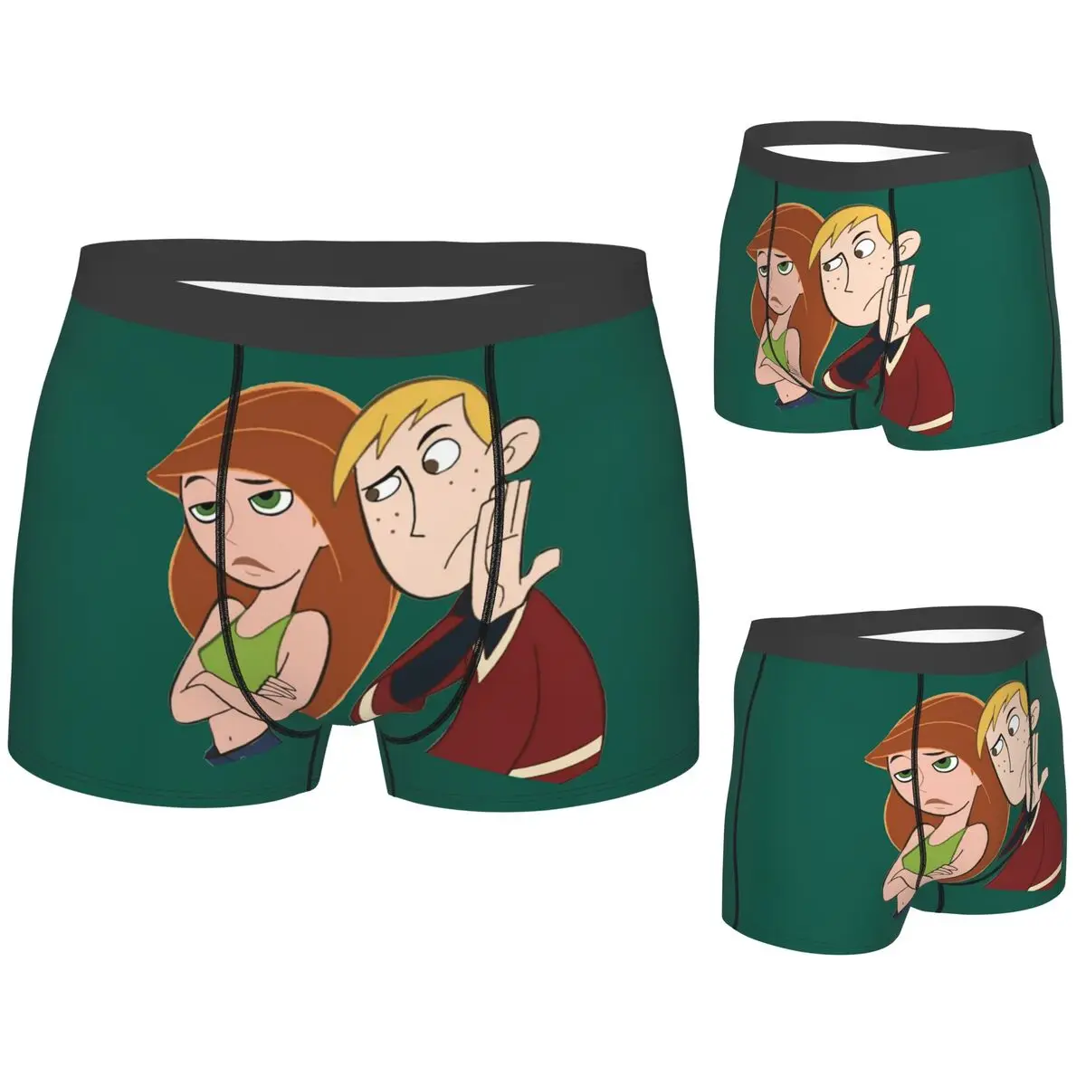

Трусы-боксеры, шорты Kim Possible, мужские дышащие трусы для Homme, мужской подарок бойфренду