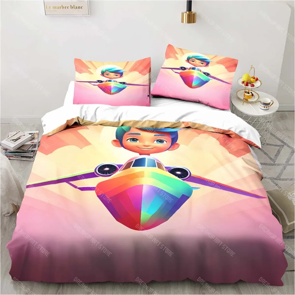 airport airplane aviation runway set duvet cover set comforter bedding sets pillowcase quilt cover children's room bedding set