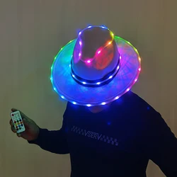 Full color Cool LED Hat Party Luminous Cap Neon LED Light Costume Party Fluorescent DJ BAR Dance Performances Carnival Party