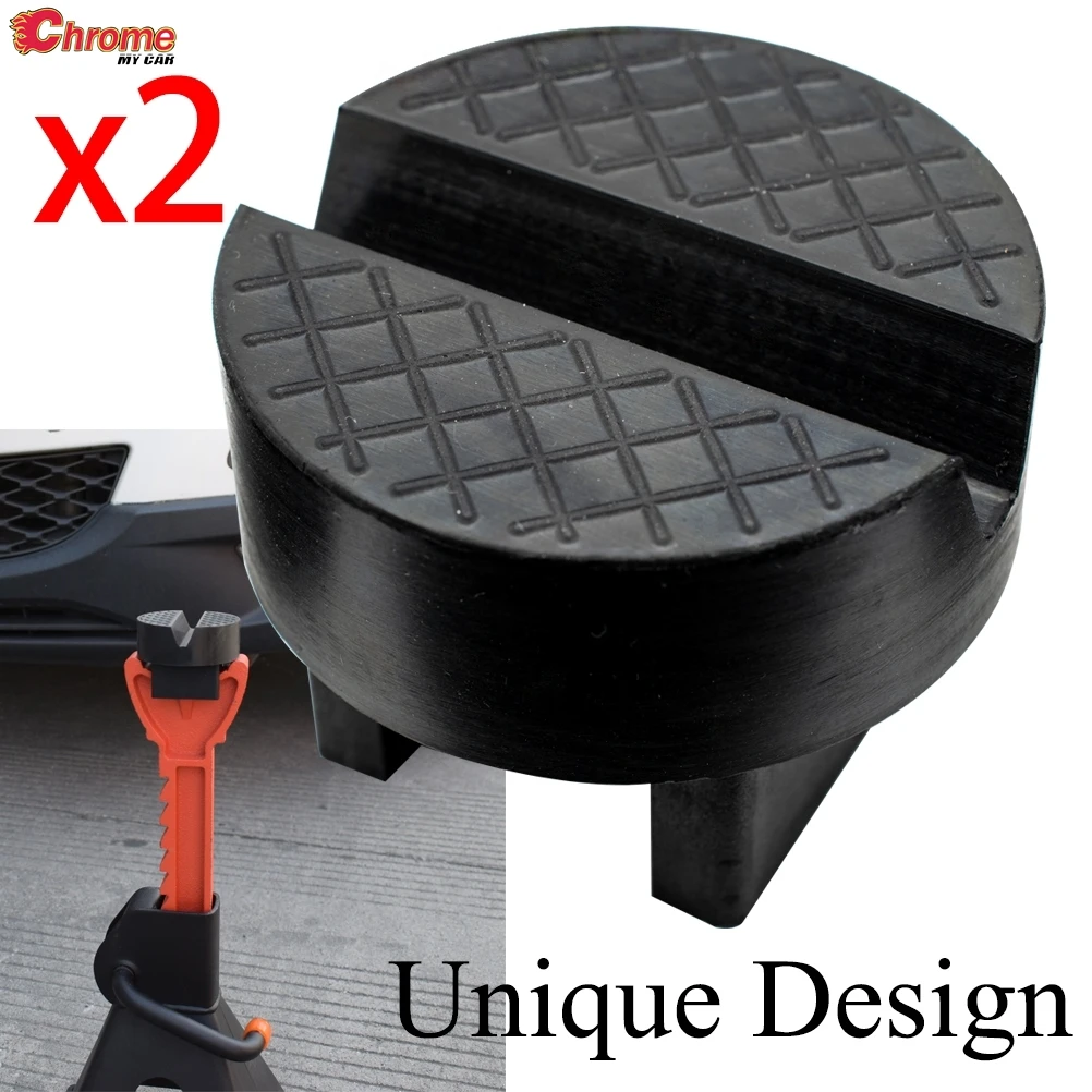 2x Unique Design Jack Stand Pad Adapter Support Grip Slotted Frame Rail Protector VW BMW Ford Nissan Toyota Honda Hyundai Kia