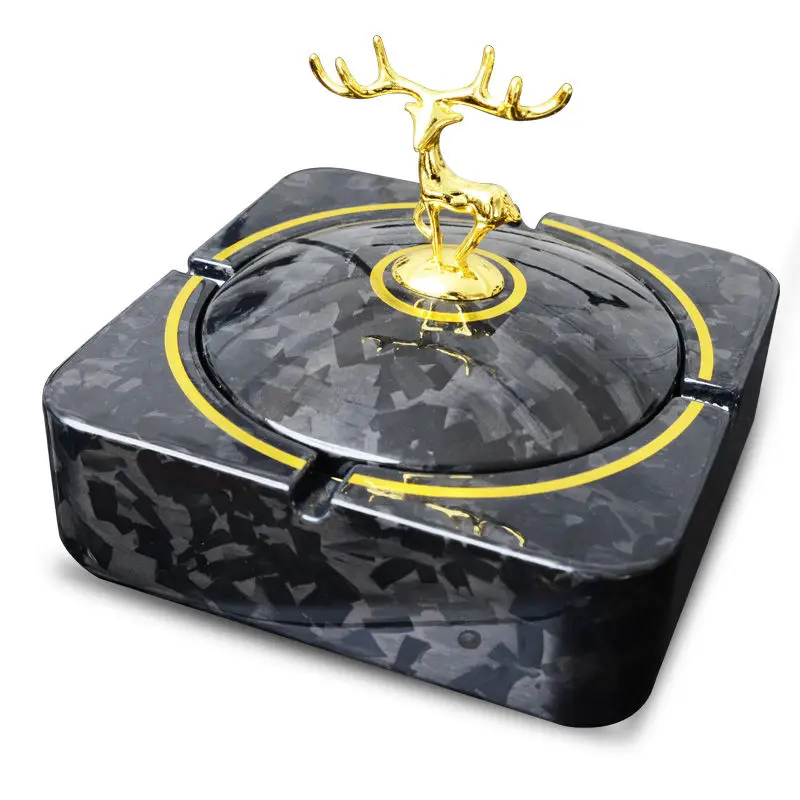 

Carbon fiber forged ashtray fashion creative personality ashtray decorative ornament