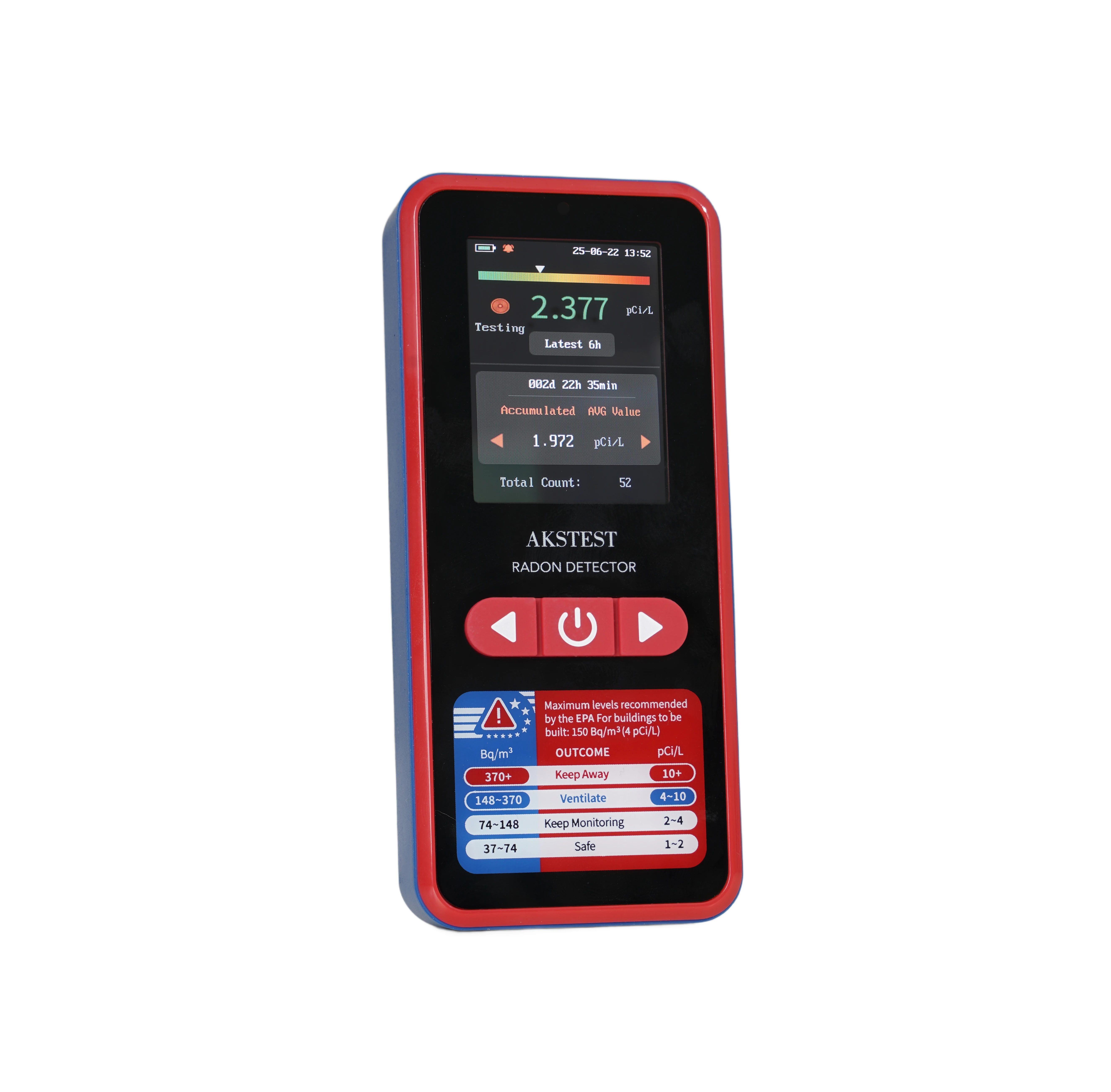 Radon  Detector  OEM Smart Air Quality Radon Semiconductor Monitor Sensors Pulsed  Alpha Spectrometry Detector