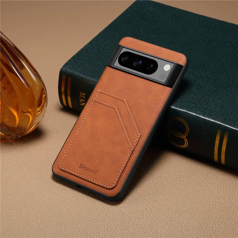 EUCAGR Luxury Business Magnetic Leather Phone Case For Google Pixel 9 8 7 6 Pro Protection Back Cover For Google Pixel 8A 7A 6A