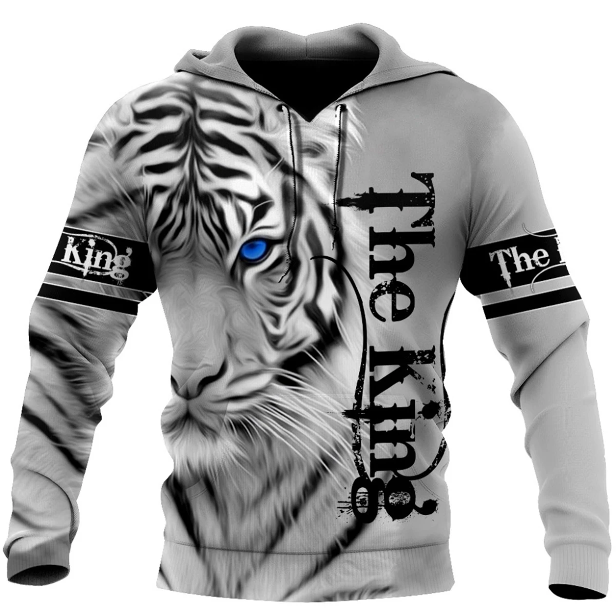 

2024 Spring/Summer Fashion Animal Hoodie Tiger Skin 3D Lion Full Body Printed Men's Sportswear Neutral Zipper